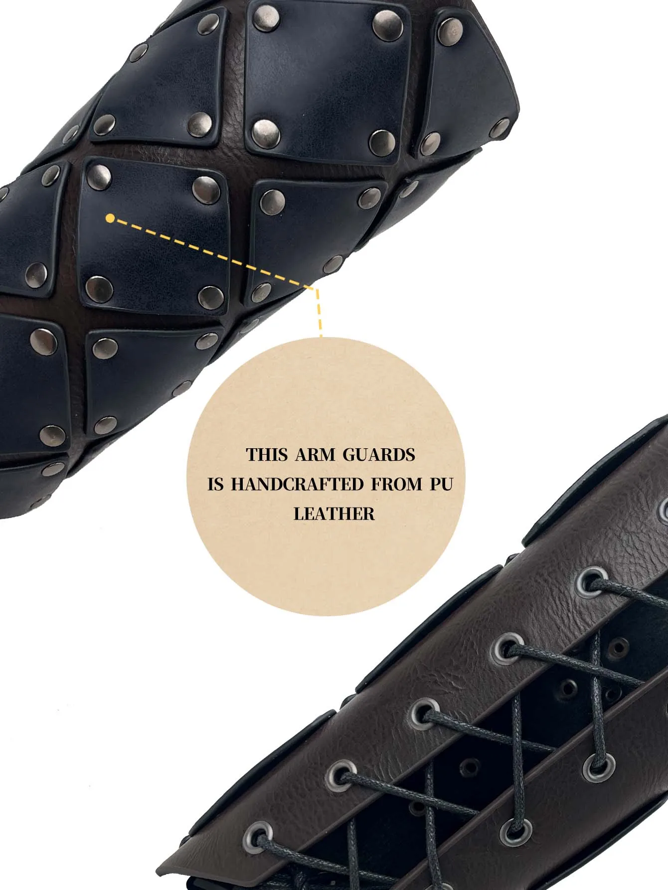 Vintage średniowieczna rękawica opaska na nadgarstek bransoletka Steampunk renesans mężczyźni wojownik rycerz skórzana zasznurowana ramię zbroja akcesoria