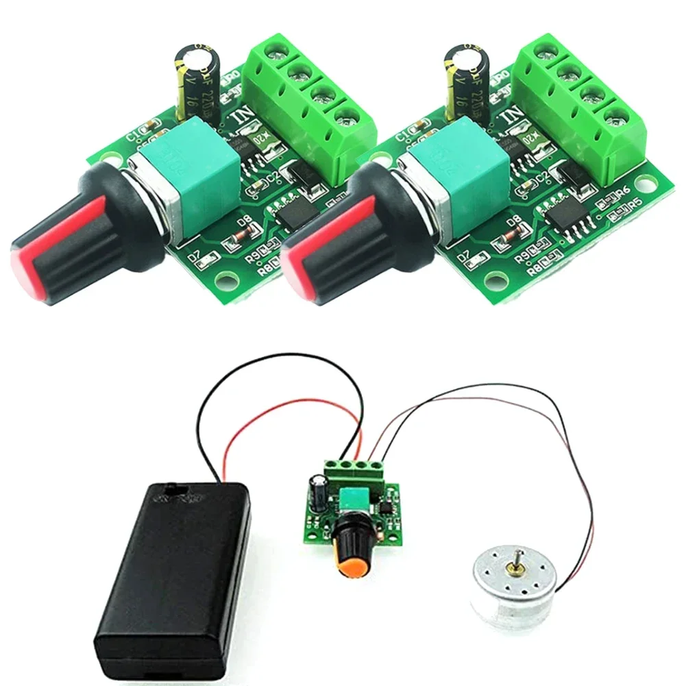 2pcs PWM DC Motor Speed Controller 2A 1.8V-15V Speed Regulator Control Governor Switch For Ultra-low Voltage DC Motors