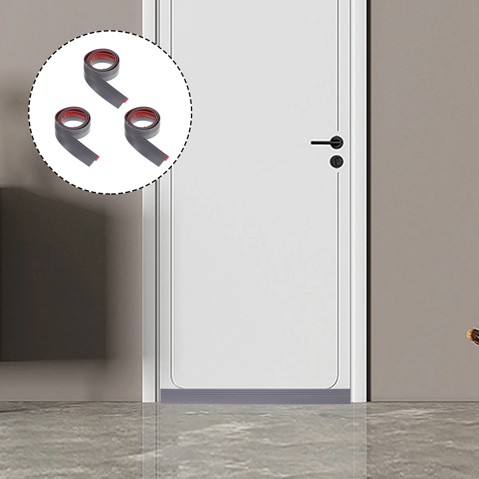 

3 Pcs Door Sealing Strips PVC Weatherproof Tapes Sound Insulation Anti Wind Seal Strips Solution Winter Summer