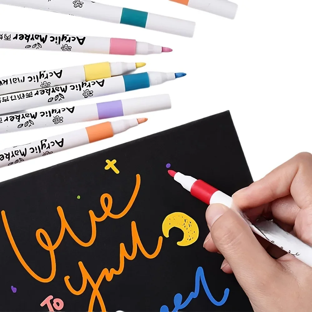 

12, разные цвета, набор акриловых маркеров для рисования, украшения, ремесленные инструменты для художников и поделок