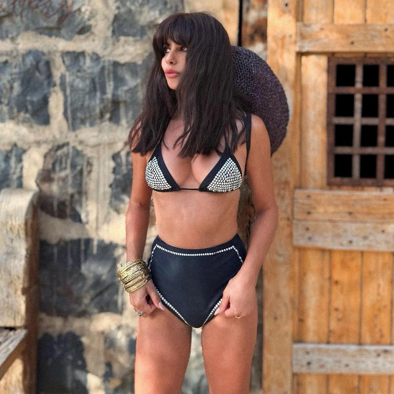 3Pcs Diamond Bikini Set Women Sexy Swimsuit Push Up Swimwear Bandeau Biquini Female Mirco Bathingsuit Mesh Skirt Beach Outfits image 5
