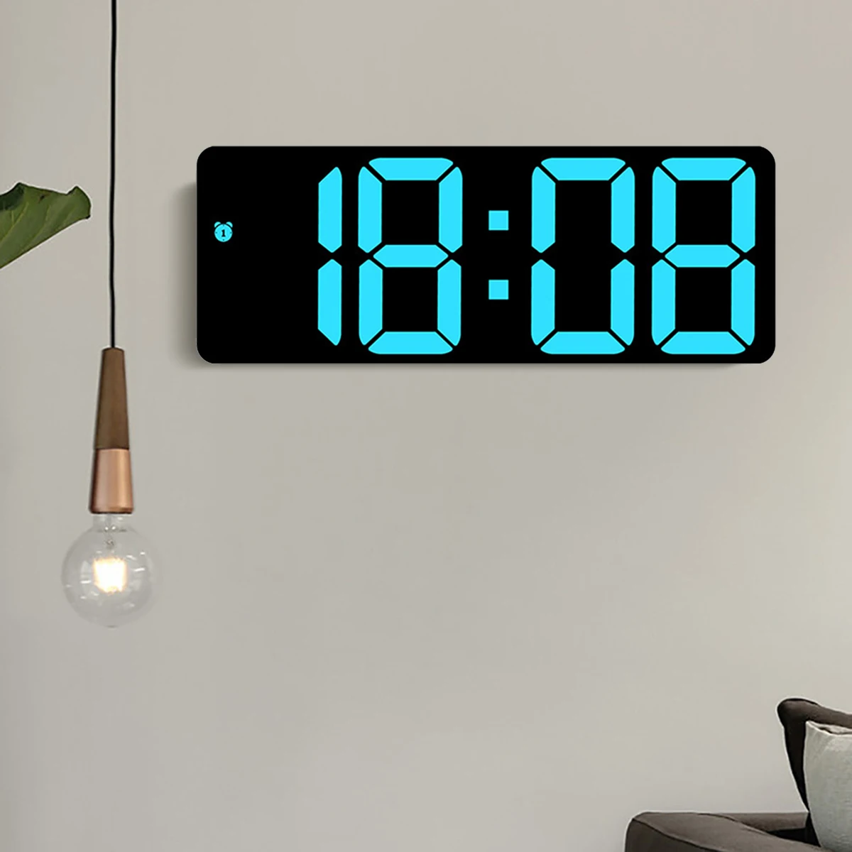 Despertador digital controle de voz teperature snooze modo noturno relógio de mesa de mesa 12/24h função anti-distura relógios led relógio