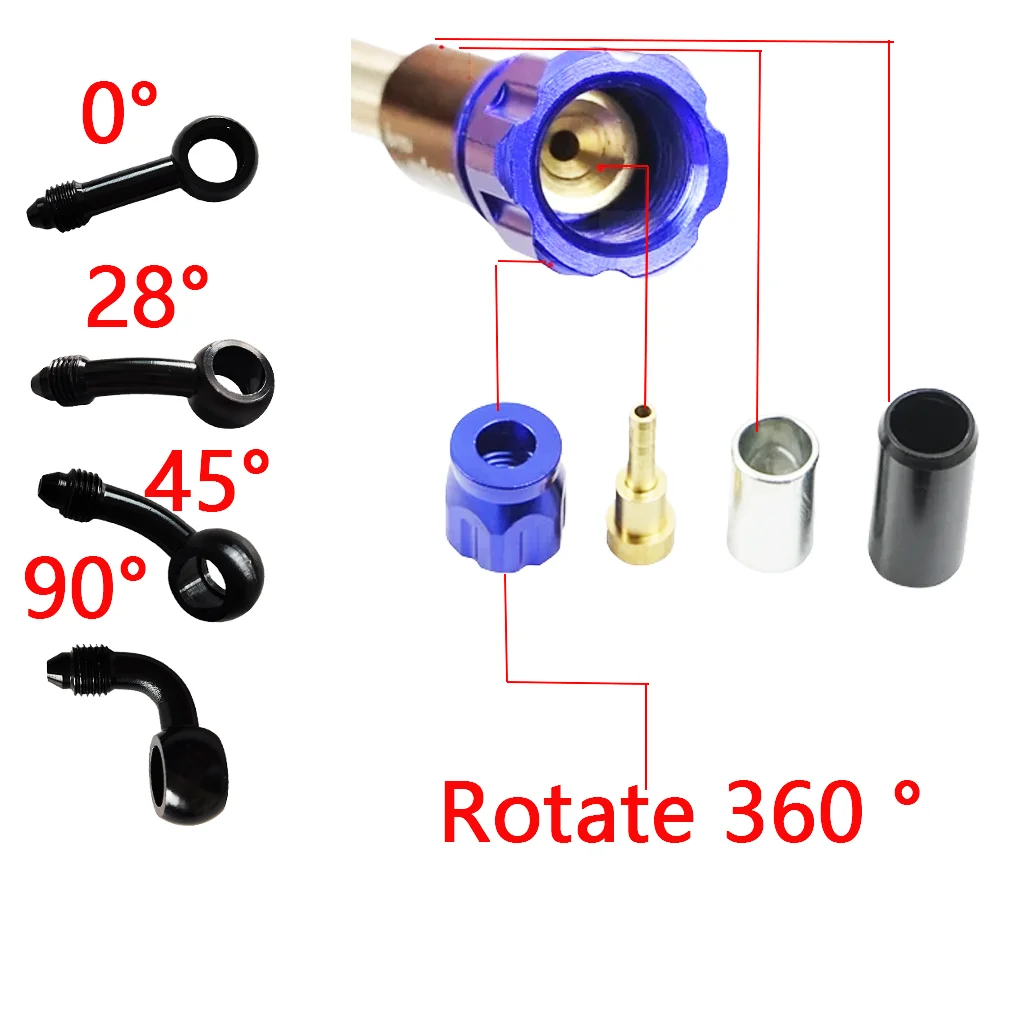 Transparent Blue AN3 Braided Brake Hose Motorcycle Hydraulic Clutch Tube Master Cylinder Brake Oil DOT Pipe Reinforced Racing