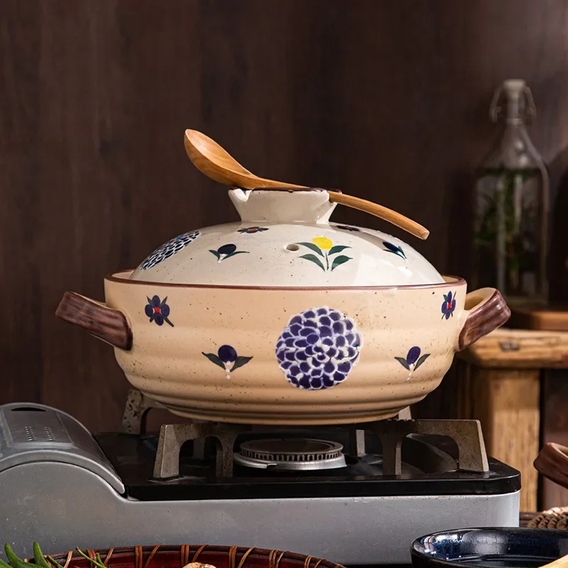 Chinese Casserole dish High temperature Slow cooker Ceramic cooking pot Ceramic cookware Crock pot Stewpot Clay pots for cooking