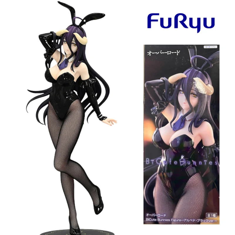 

In Stock Original FuRyu BiCuteBunnies Overlord Albedo Bunny Girl Black Pantyhose Anime Figure Doll Ornaments Birthday Present