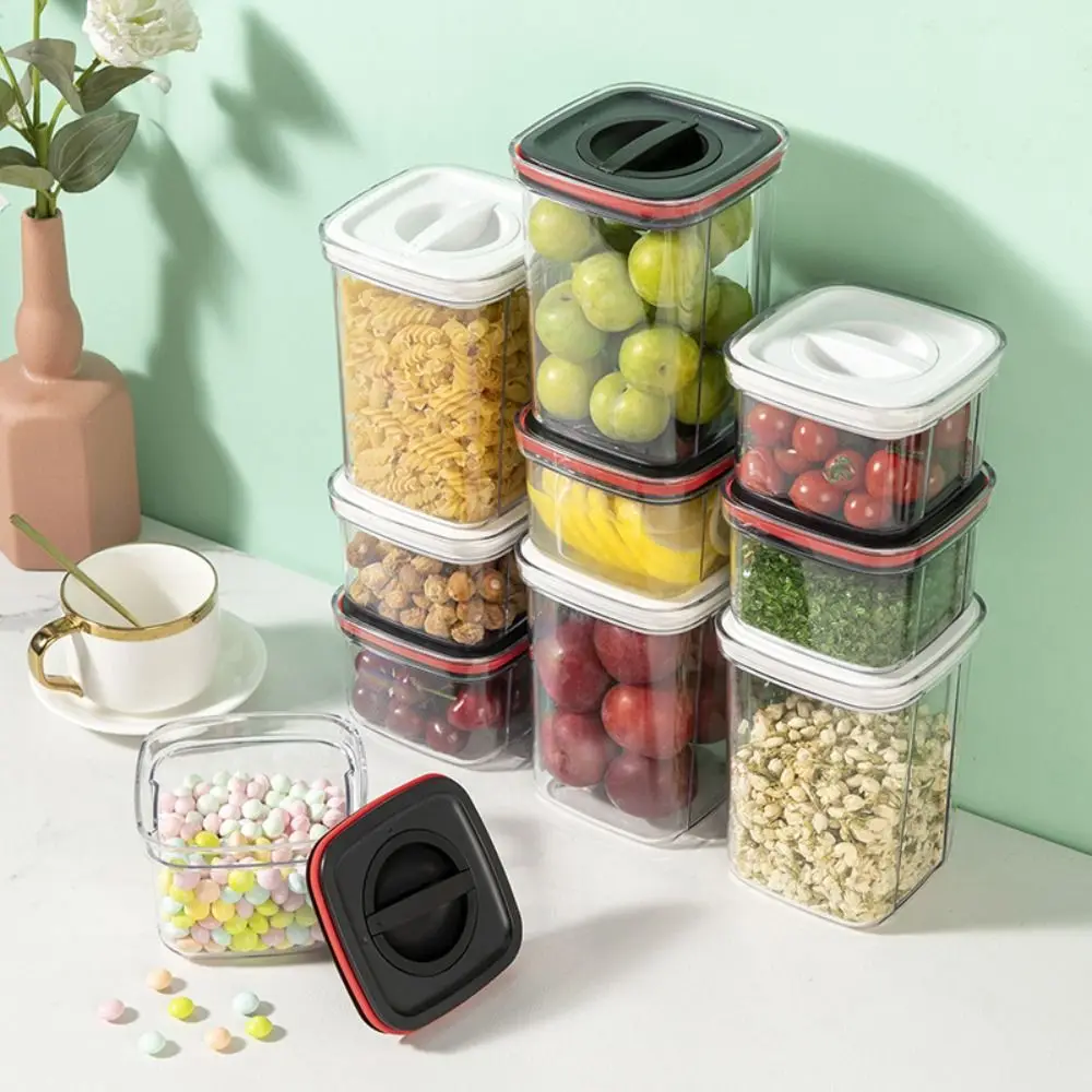 New Household Rotating Cover Sealed Jar Plastic Stackable Food Storage Box Multigrain Tank Kitchen Organizer Dried Storage Jars