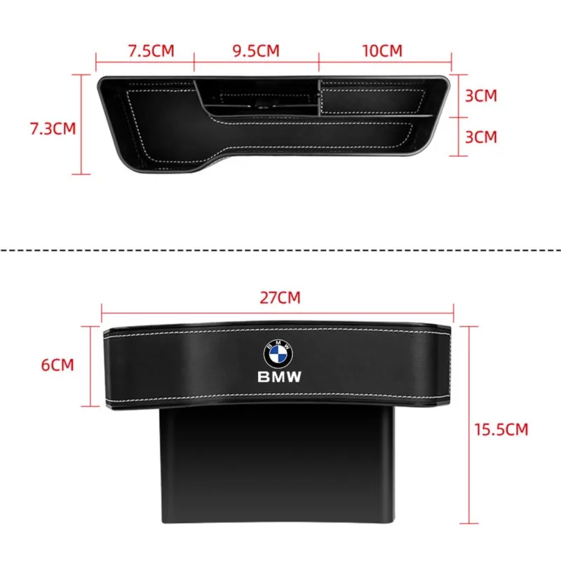 NEW Car Seat Gap Storage Box Leather Storage Box Auto Accessories For BMW M Performance M3 M5 M6 F01 F20 F10 F13 F15 F16 F34 F32