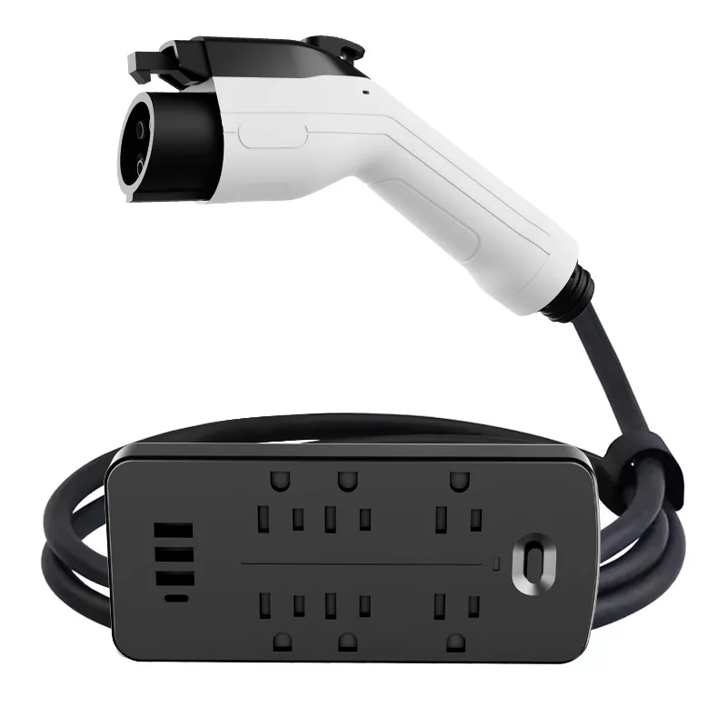 

Type1 V2L Portable EV Cable Connector US Version J1772 GBT Type 2 Plug Adapter New Bidirectional Charger Dev-ice Made Plastic