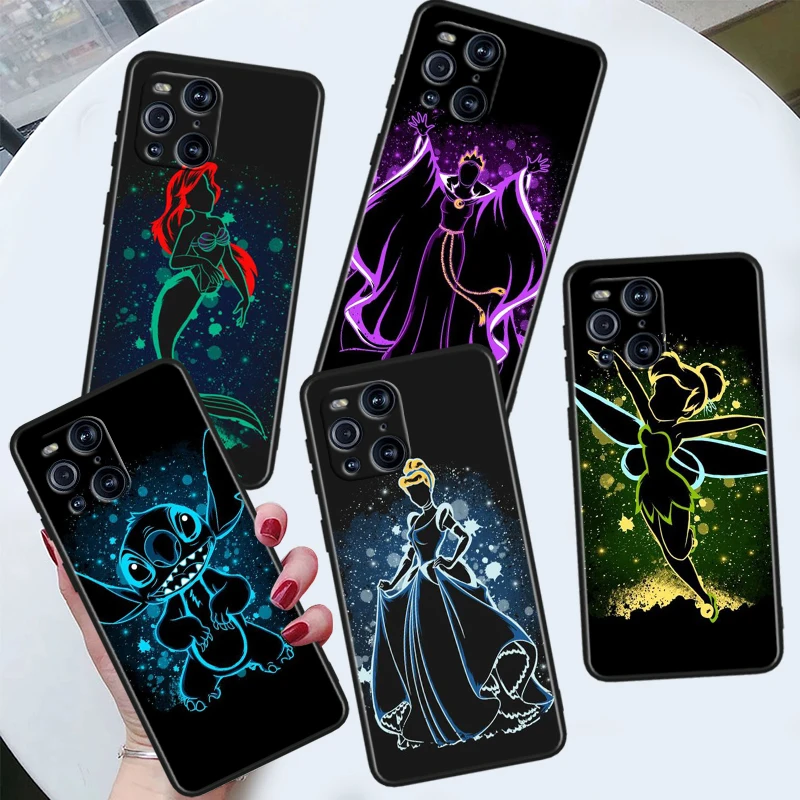 Anime Disney Princess For OPPO Find X6 X5 X3 X2 F21S F21 Pro Lite Neo Black Silicone Fundas Soft Cover Capa Phone Case