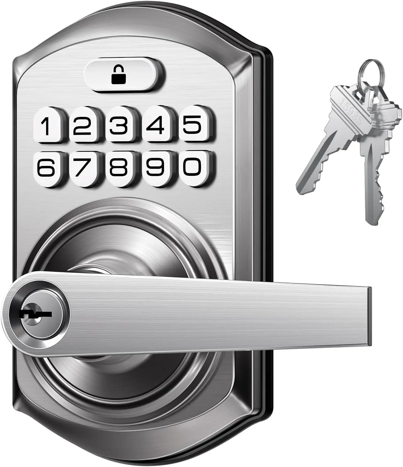 

Умный замок для входной двери без ключа с ручкой — цифровой электронный замок для внутренних дверей, автоматический замок и проходный режим, простая установка