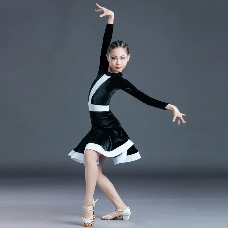 Vestido de baile latino para mujeres y niños, nuevo estilo, Examen de Grado Profesional, Otoño e Invierno