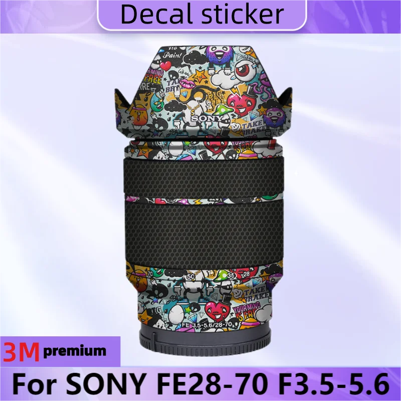 For SONY FE28-70 F3.5-5.6 Lens Body Sticker Protective Skin Decal Vinyl Wrap Film Anti-Scratch Protector Coat