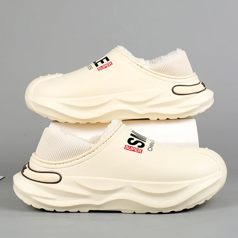 Winter Shoes New Chunky Sole Comfortable Outdoor Women High Quality Brand Thickened Non Slip Work Plush Padded Cotton Slippers
