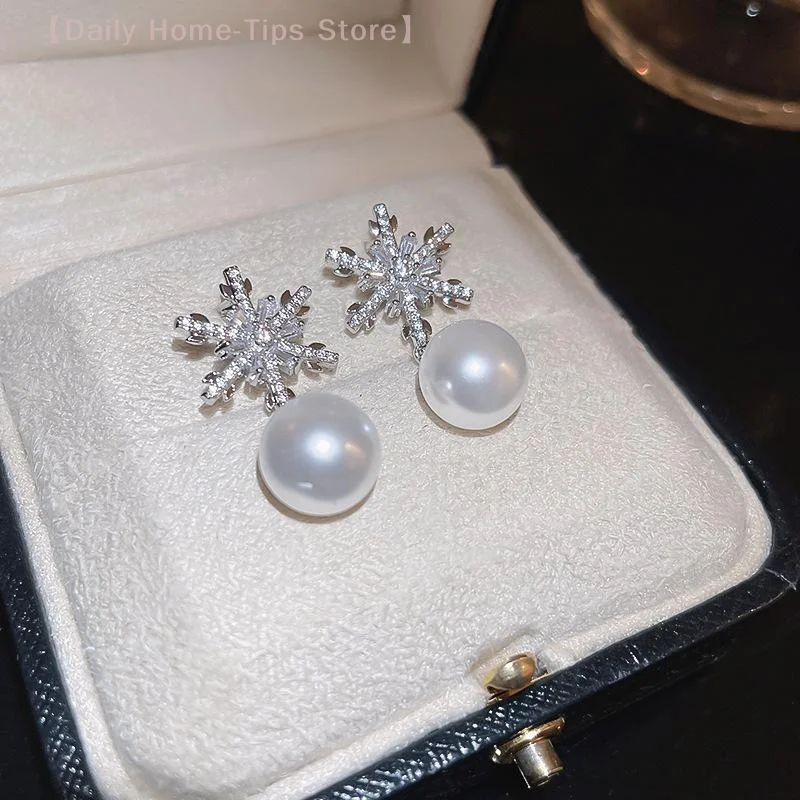 عيد الميلاد الباروك غير النظامية تقليد اللؤلؤ مكدسة شجرة نجمة إسقاط أقراط شجرة عيد الميلاد القرط للنساء عطلة مجوهرات هدية #5