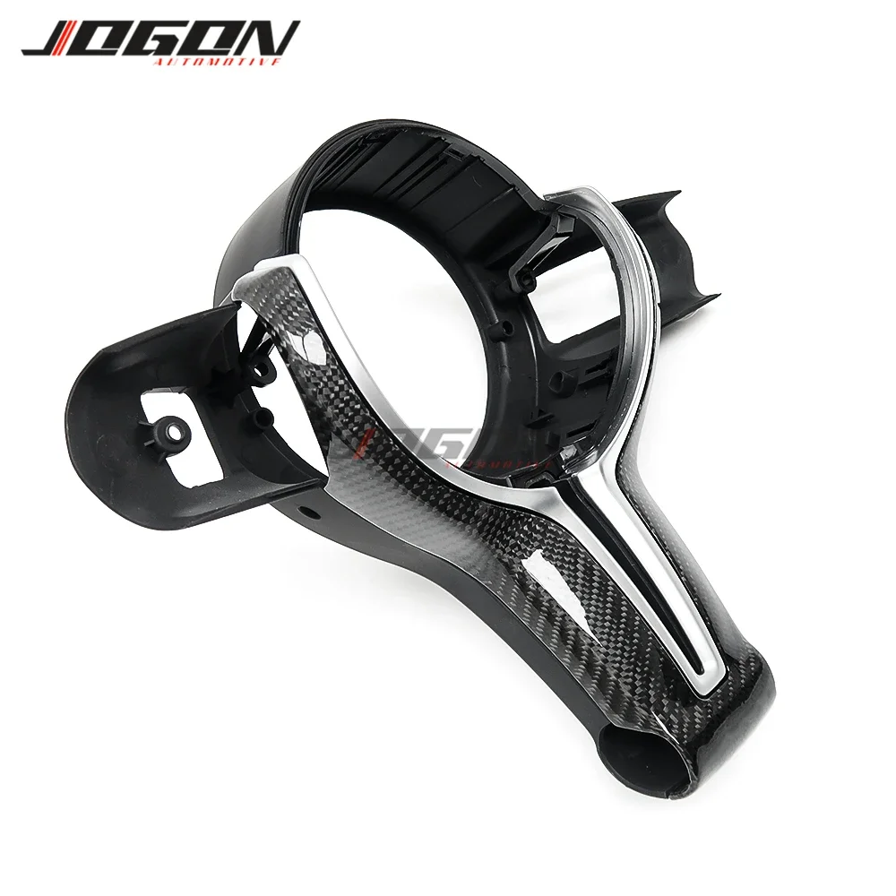 Car Steering Wheel Kits For BMW F10 F20 F30 F32 F34 F48 F25 F26 M sport Steering Wheel Trim Accessories Real Carbon Fiber