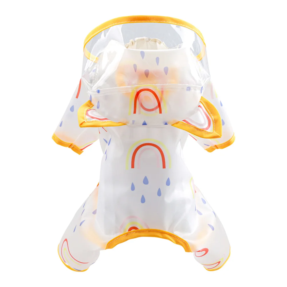 

Waterproof Dog Raincoat Lightweight Transparent Hooded Raincoat Small Puppy Outdoor Wear-Resistant Pet Supply Dog Rain Coat