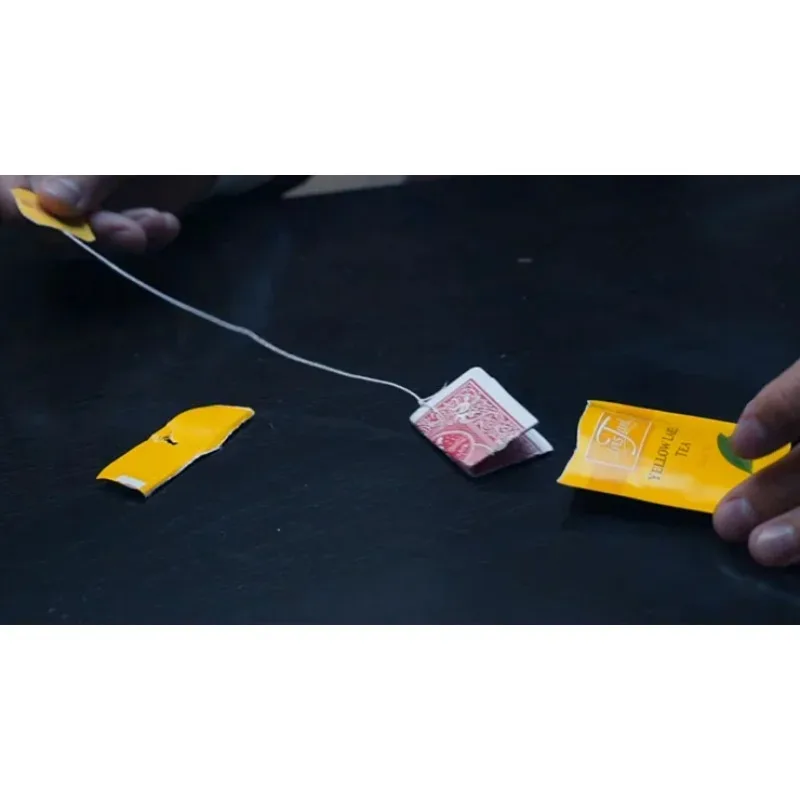 

Card to Tea Bag Card Magic Tricks Gimmick Close up Magic Props Illusions Magician Prophecy Magia Mentalism Stage Magie Funny