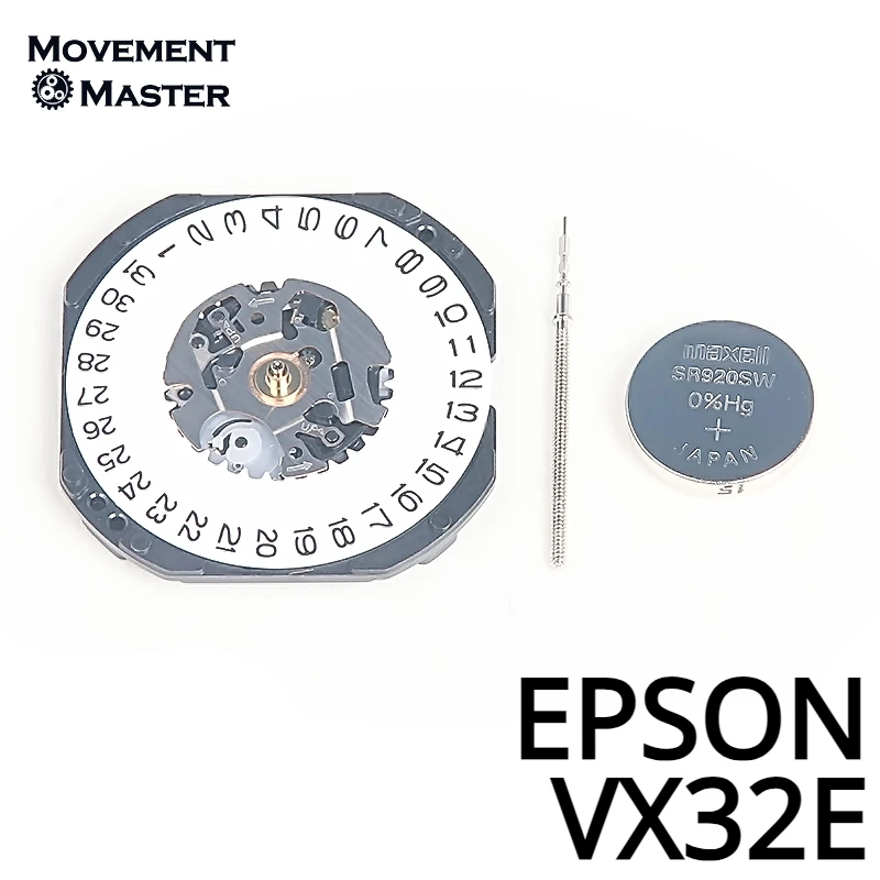 Japan VX32 Uhrwerke elektronische Quarz werke Datum bei Uhren teile VX32E Uhren reparatur werk Ersatzteile