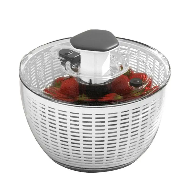 

Multifunctional Fruit Dryer Spinner Manual Vegetable Dehydrator Fruit Washing Bowl Large Capacity Drain Basket Kitchen Gadgets