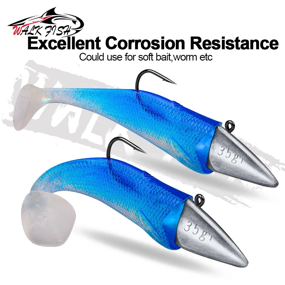 WALK FISH 5PCS/Lot Triangle Head Hooks 3.5g 5g 7g 10g 14g 20g Ship type fishing hook soft worm jig Lure Hook Jig Head Hook