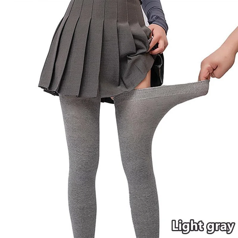 Mode Herbst Winter Elastische Oberschenkel Hoch Über Knie Lange Socken Dicke Beinlinge Strümpfe für Übergroße Kurvige Frau Plus Größe XL – Detail 3