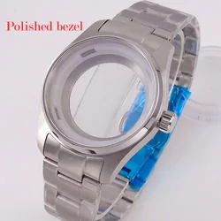 Tandorio 39mm Classic Polished Diver Watch Case Fit NH34 NH35 NH36 ETA 2824 PT5000 Movement Men's Watch 20ATM Sapphire Glass
