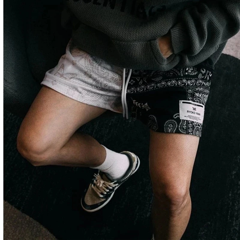 RYOKO RAIN Nuevos pantalones cortos de verano para hombres, pantalones cortos casuales de playa a la moda para hombres y mujeres, pantalones cortos