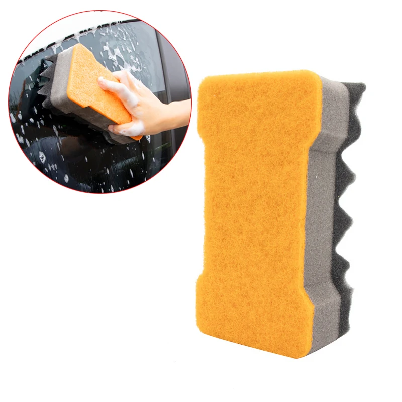 Car Wash Sponge Car Motorcycle Cleaning Supplies Three Layers Wave Sponge Brush Dusting Car Cleaning Tool