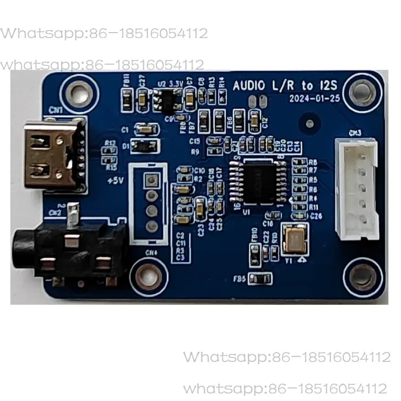 

Audio ADC AUX 3.5 Stereo Analog Audio To Digital I2S IIS Digital Output Board