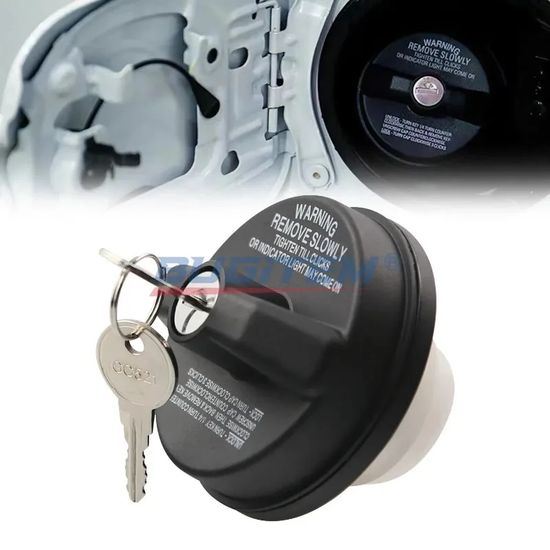 77300-47020 10504 Black Gas Cap Fuel Tank WIth 2 Keys Locking For Subaru, Toyota 4Runner, FJ Cruiser, Tacoma, Tundra, Chevy - view 6