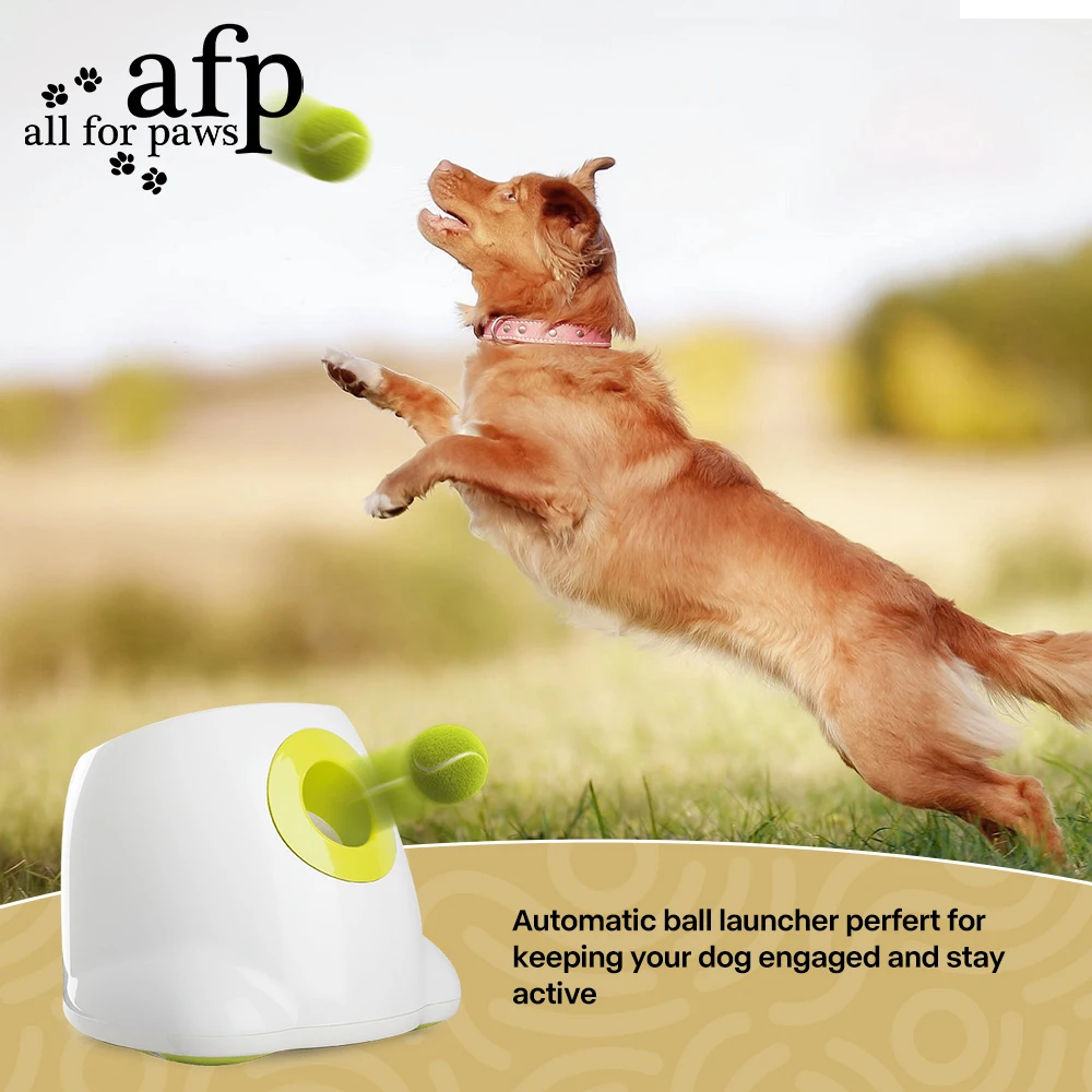 AFP Automatic Fetch Ball Launcher For Dogs Interactive Toys Throwing Machine Indoor Game Electric Dog Toy Accessory Tennis Balls