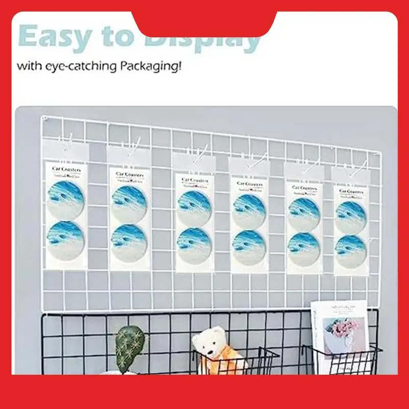 100 Piece Car Coaster Pack White Paper For Packaging Display, Sublimation Car Coaster Card