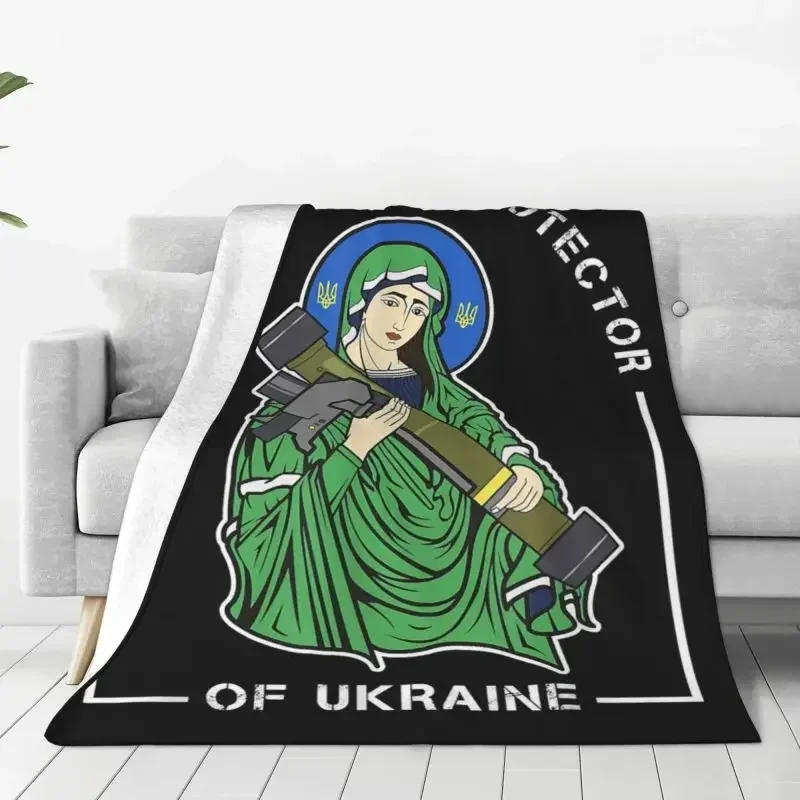 

Winter 3d Printed Baby Blanket Funny St Javelin The Protector of Ukraine Blanket Fleece Spring Autumn for Livingroom Sofa Cover