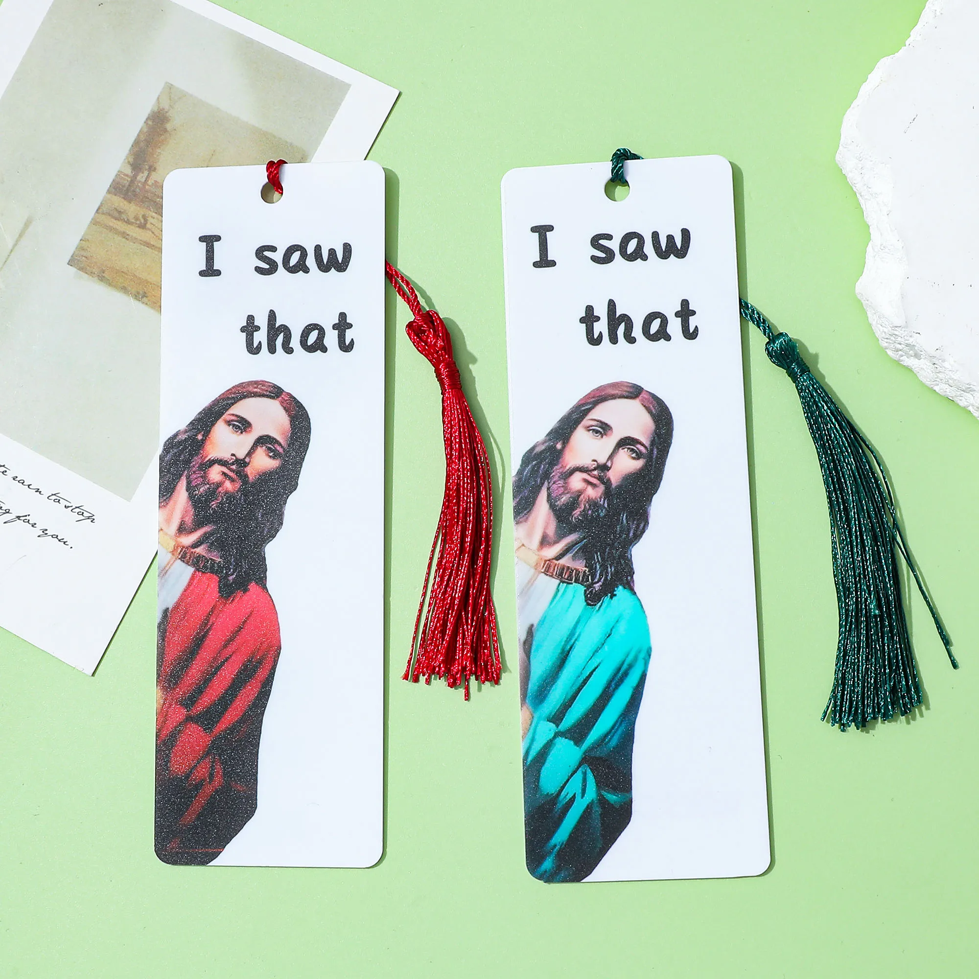 Creative double-sided printed acrylic bookmarks with religious beliefs, practical and exquisite reading bookmarks.