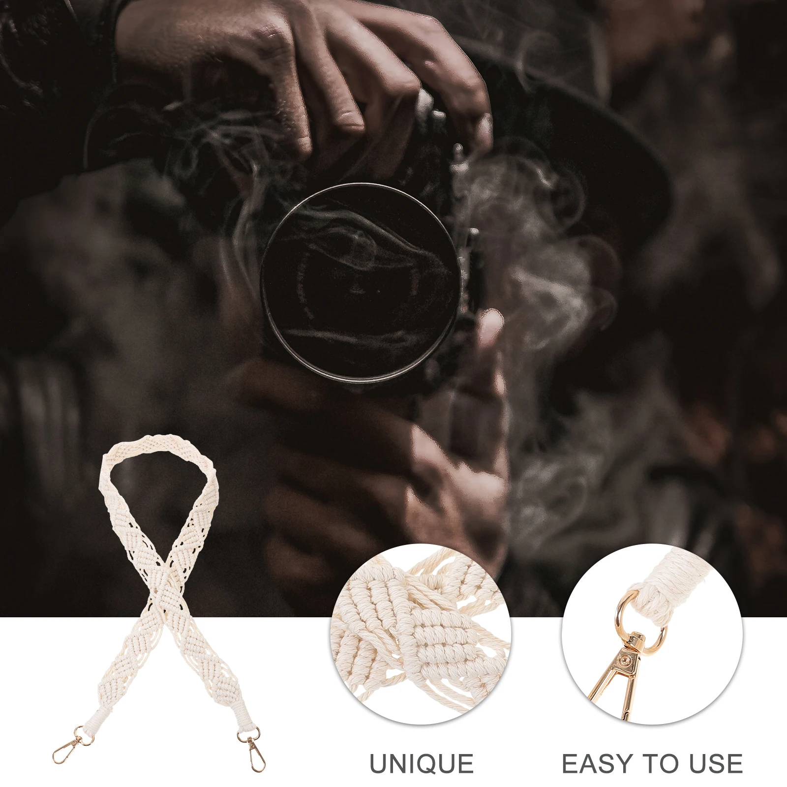 

Adjustable Camera Shoulder Strap DSLR Body Sling Neck Lanyard for Photographers Women Men Anti-Lost Ergonomic Cotton Rope