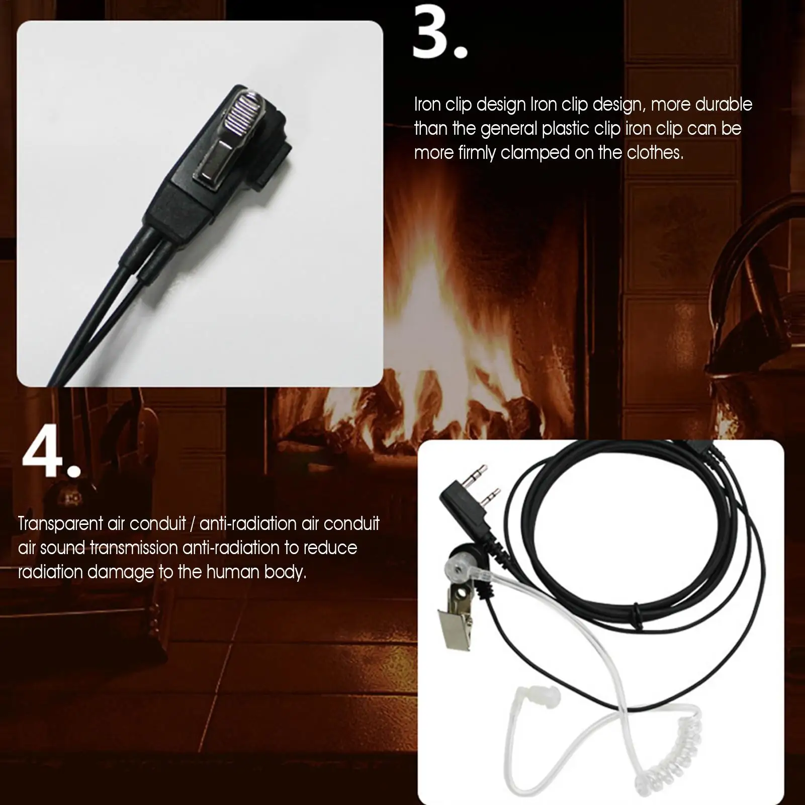 سماعة أذن أنبوبية صوتية سرية أنبوب صوتي لسماعة الأذن تصميم مريح سماعات أذن متعددة الاستخدامات أجزاء صوت لعشاق