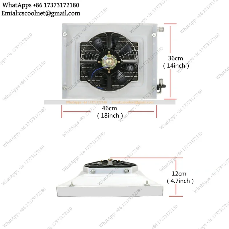 Universal Air Conditioning Condenser Radiator Cooling Fan Assembly 14x18 Inch Vintage Car Truck Pickup Auto A/C System