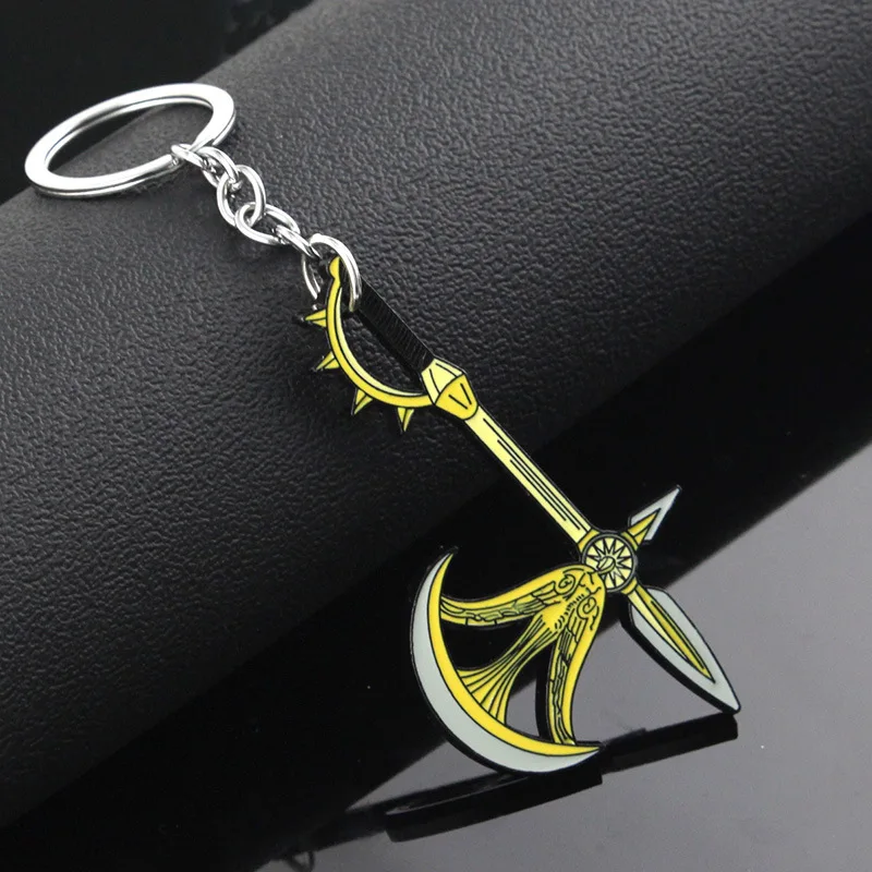 Escanor Popular Anime Accessories Character Axe Weapons Keychain Pendants Small Items Cool Pendant Keychain Anime Accessories