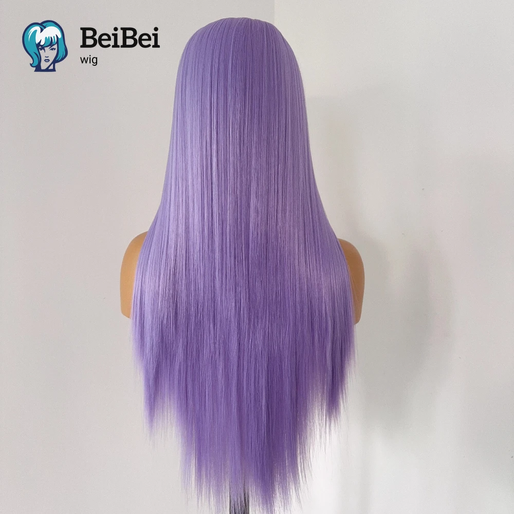 Фиолетовый парик для женщин, модные 26-дюймовые HD парики спереди, длинные прямые 13*4, естественный вид, высококачественные синтетические парики Rumi для косплея