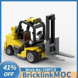 NEW 109PCS MOC city Engineering Modular Industrial Lift Truck Forklift model DIY creative ideas Child Toy Gift technology Blocks