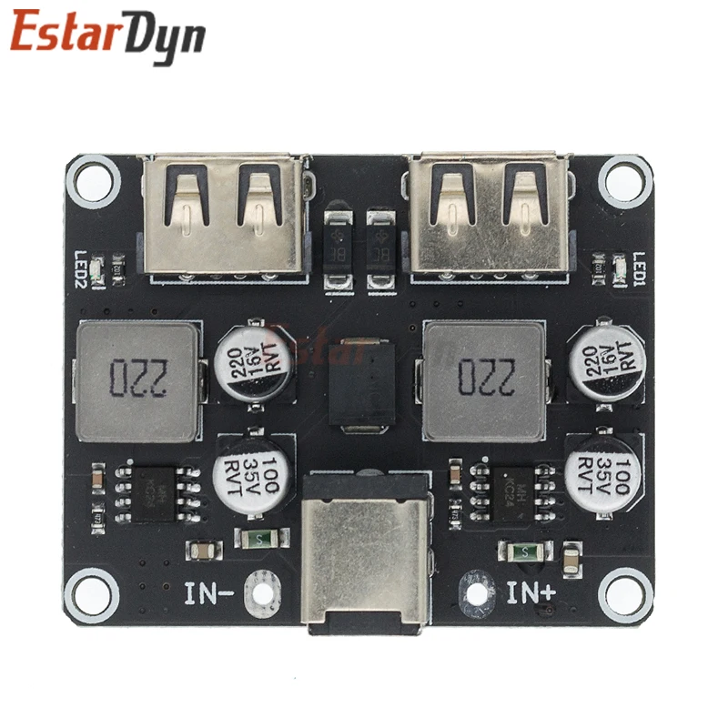 USB QC3.0 QC2.0 USB DC-DC Buck Converter Charging Step Down Module 6-32V 9V 12V 24V to Fast Quick Charger Circuit Board 5V