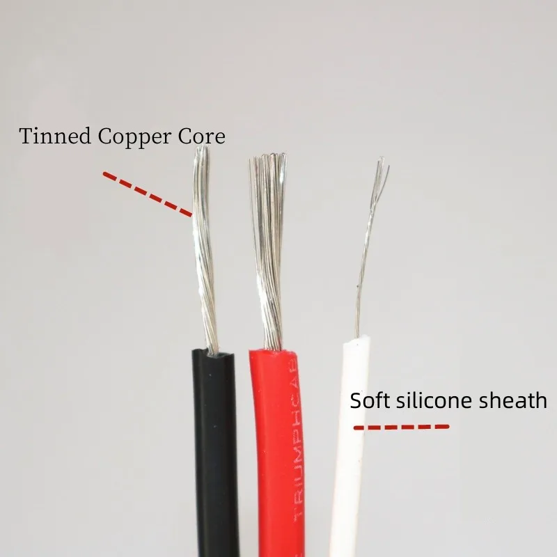 1/5/10M 22 20 18 16 14 AWG UL3239 High Voltage Wire 6KV Soft Silicone Wire 200Deg.C Tinned Copper Flexible Cable