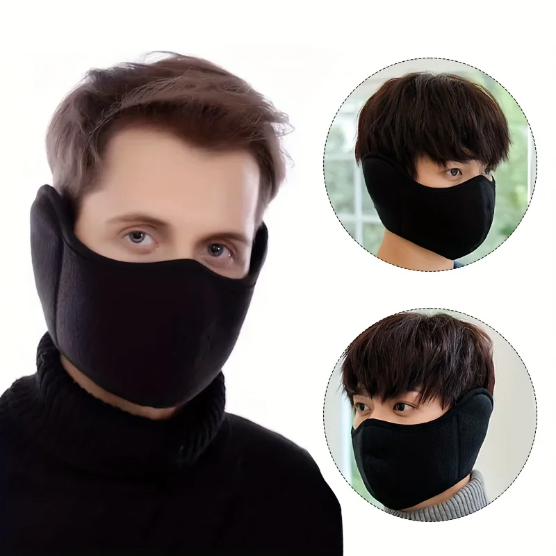 1 Stück Winter-Fahrrad-Gesichtsmaske mit Frostschutz, Fahrradausrüstung für kaltes Wetter zum Radfahren, Skifahren, Laufen – Detail 1