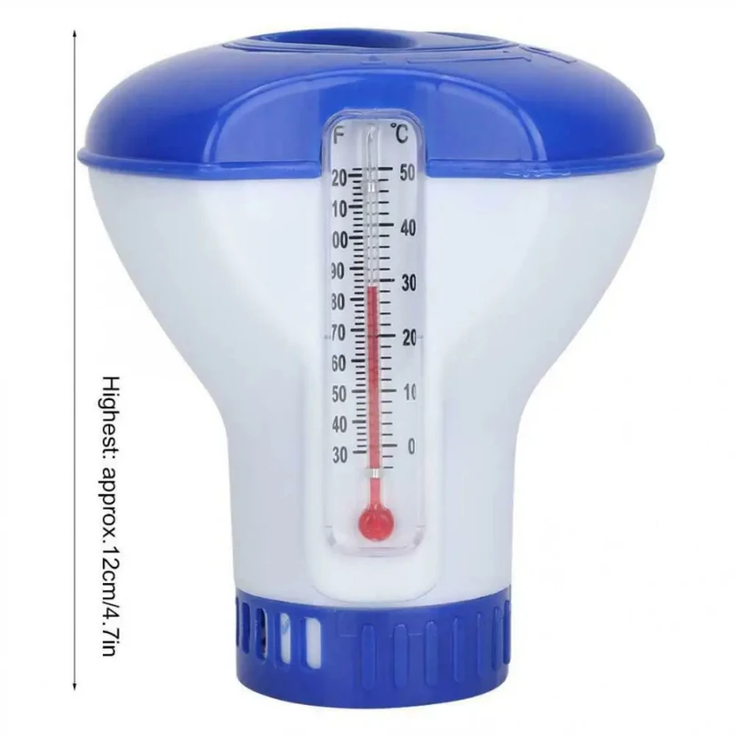 قرص الكلور الكيميائي العائم موزع أوتوماتيكي مع ميزان الحرارة تطهير حمام السباحة xqmg أدوات التنظيف في الهواء الطلق #6