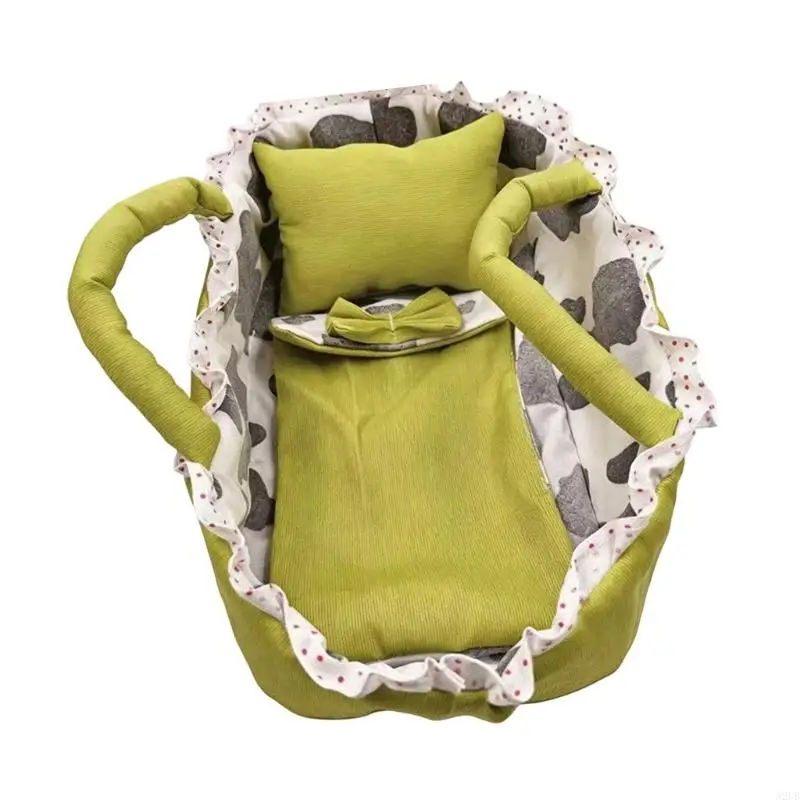 Tragbare Hängematte Korb Wiege Mit Kissen 12 Zoll Bett Für 30cm Spielzeug Präsentiert A2UB – Detail 7