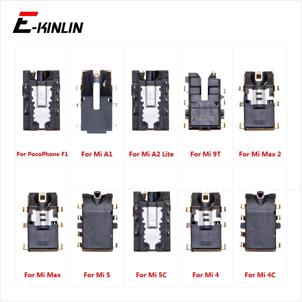 Headphone Jack Ear Earphone Audio Flex For XiaoMi PorcoPhone F1 Mi A1 A2 Lite 9T Pro Max 2 5X 5C 5 4C Port Connector Parts