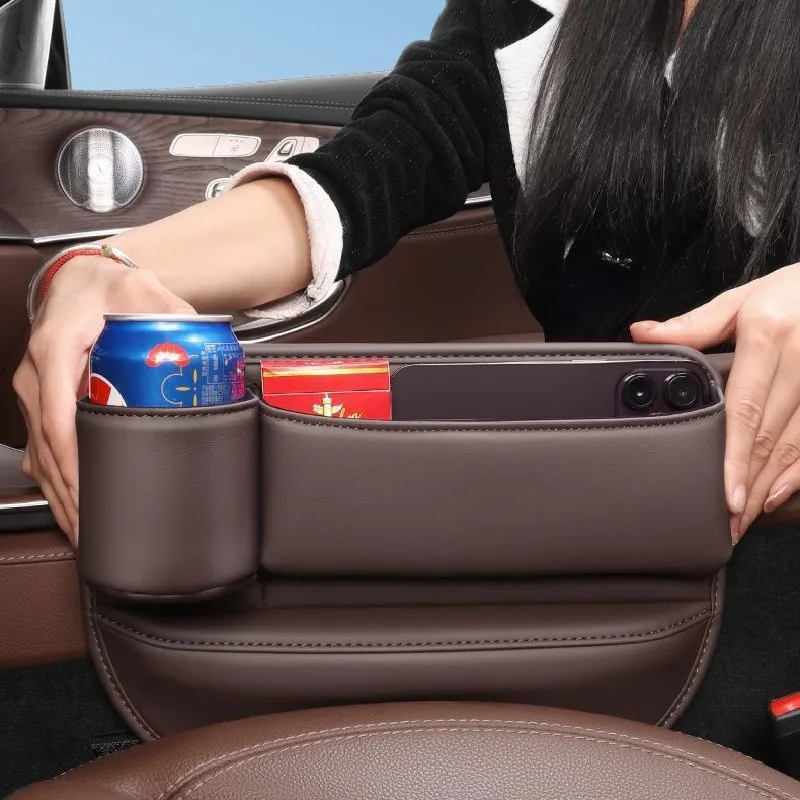 

For Hyundai Accent/Verna MC Grandeur/Azera TG 2005~2011 Car Seat Gap Storage Box With Cup Holder Multipurpose Organizer Case Kit