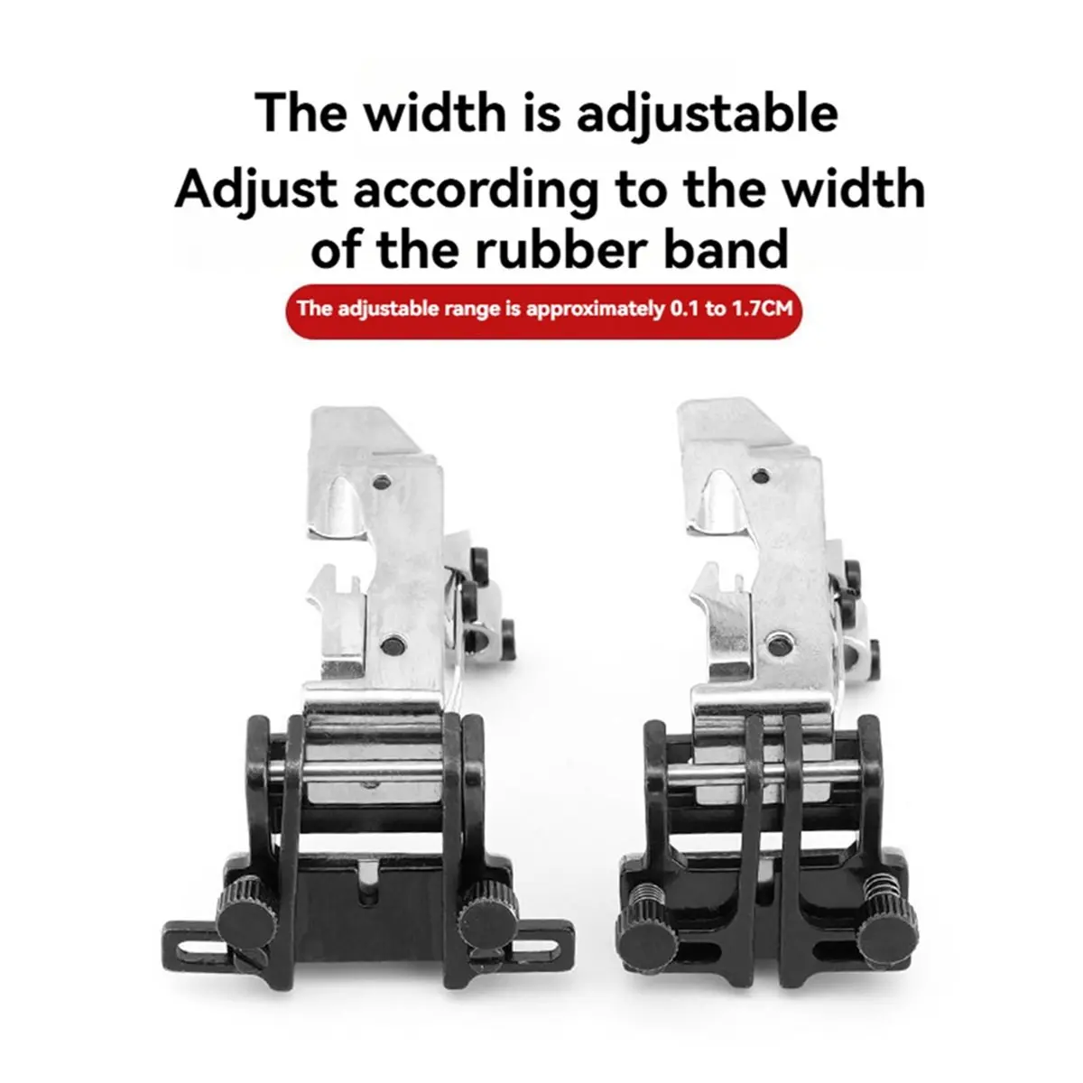 ABCD Adjustable Elastic Band Presser Foot for EX/988 Overlock Serger W/High Handle,Upper Elastic Shoulder Straps Rubber Bands