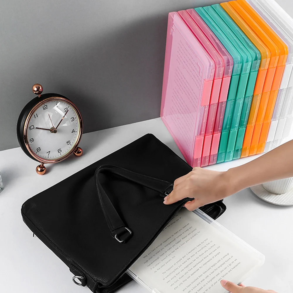 Imagem -04 - Grande Capacidade Document Organizer Transparente Dustproof Test Paper Classification Boxes Hot a4 File Storage Box 22.5x30.5cm