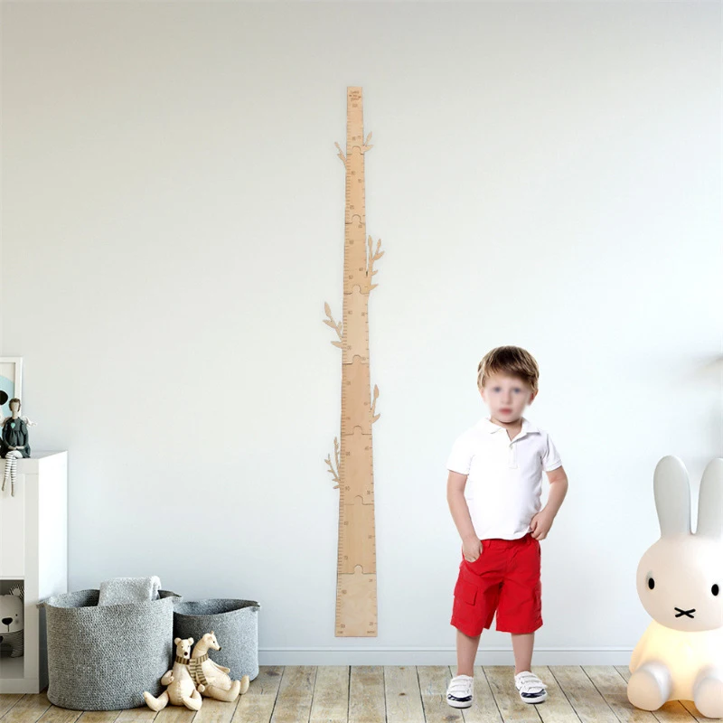 Compteur mural en bois pour enfants, règle de mesure, tableau de croissance, recommandé